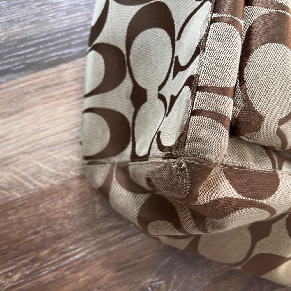 Coach Signature Leah Tote Large - Brown/Tan F14658 - Picture 9 of 12